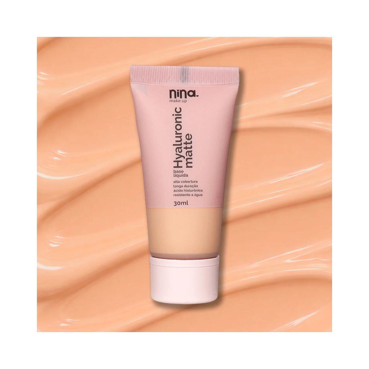 BASE LÍQUIDA HYALURONIC MATTE COR 1 NINA MAKEUP