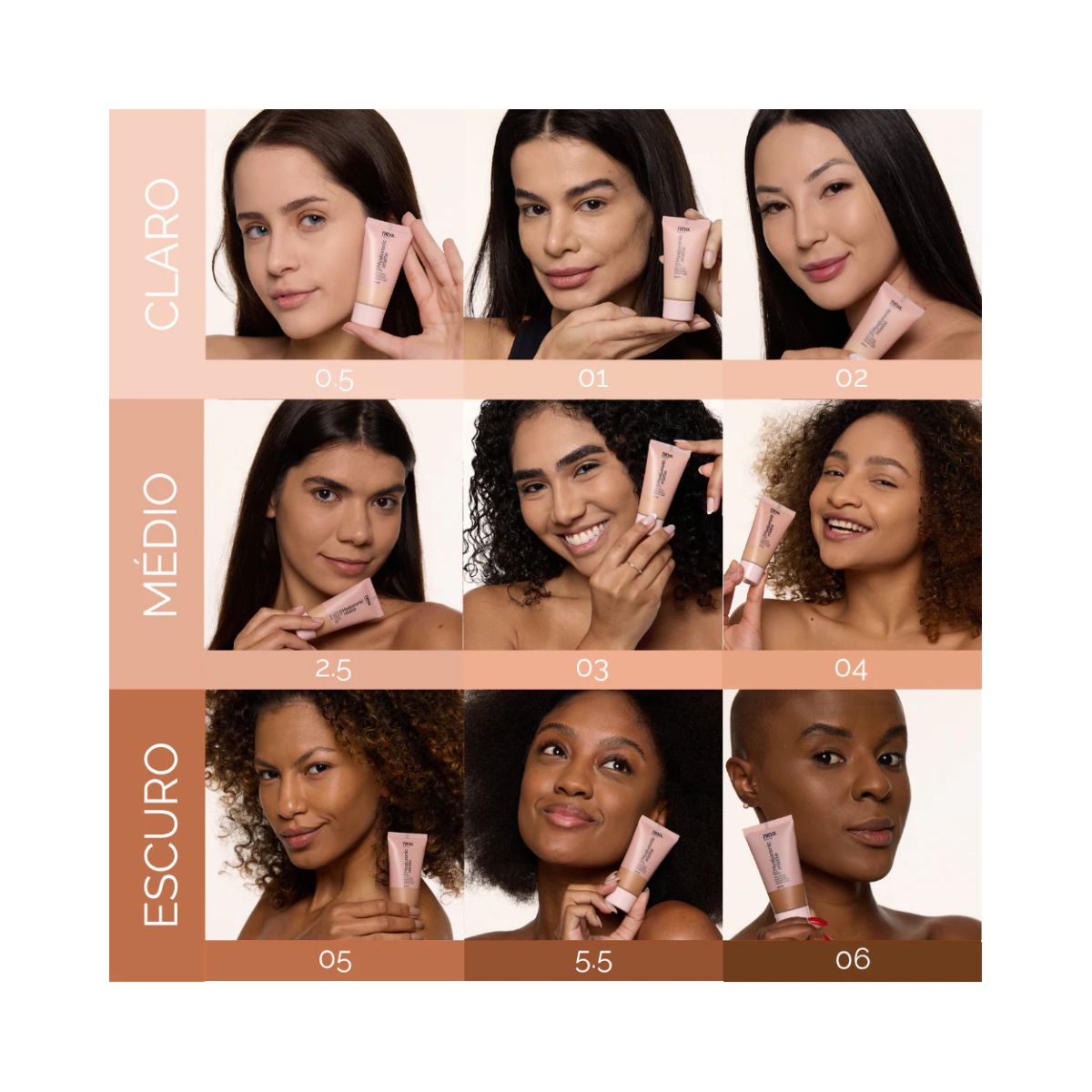 BASE LÍQUIDA HYALURONIC MATTE COR 4 NINA MAKEUP