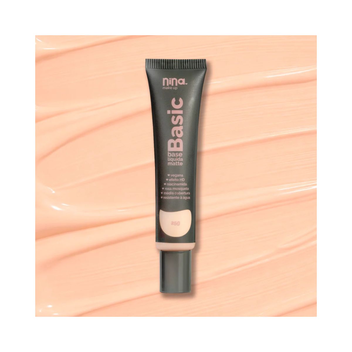 BASE LÍQUIDA MATTE BASIC COR 1 NINA MAKEUP