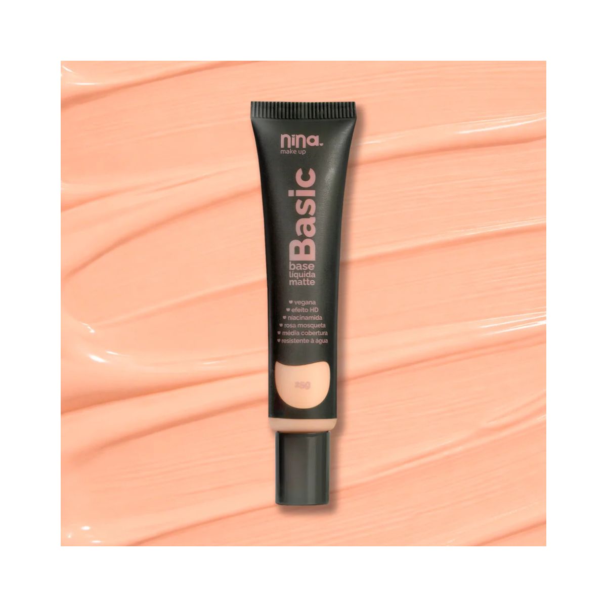 BASE LÍQUIDA MATTE BASIC COR 3 NINA MAKEUP