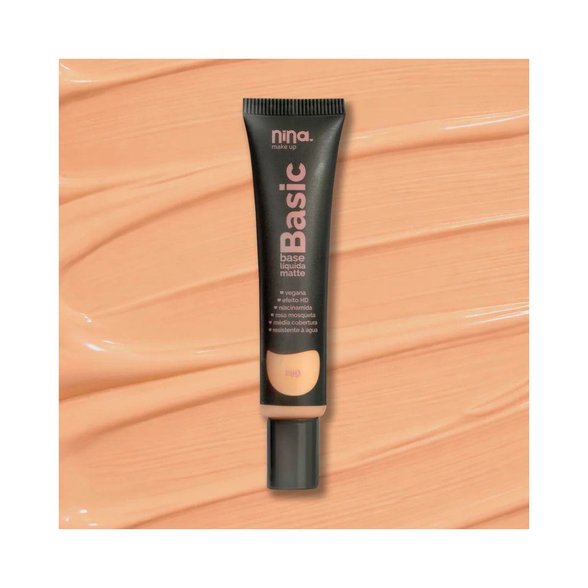 BASE LÍQUIDA MATTE BASIC COR 4 NINA MAKEUP