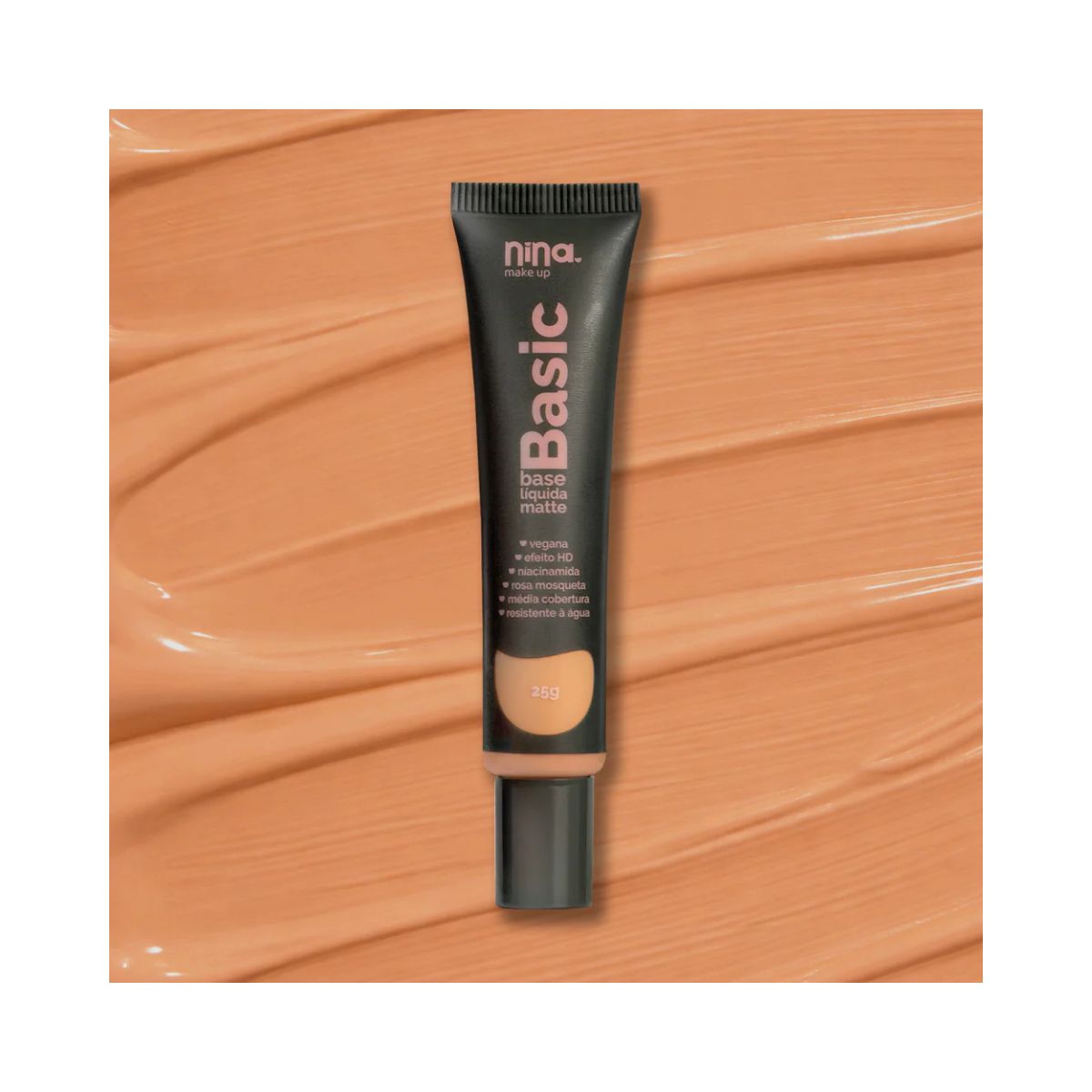 BASE LÍQUIDA MATTE BASIC COR 6 NINA MAKEUP
