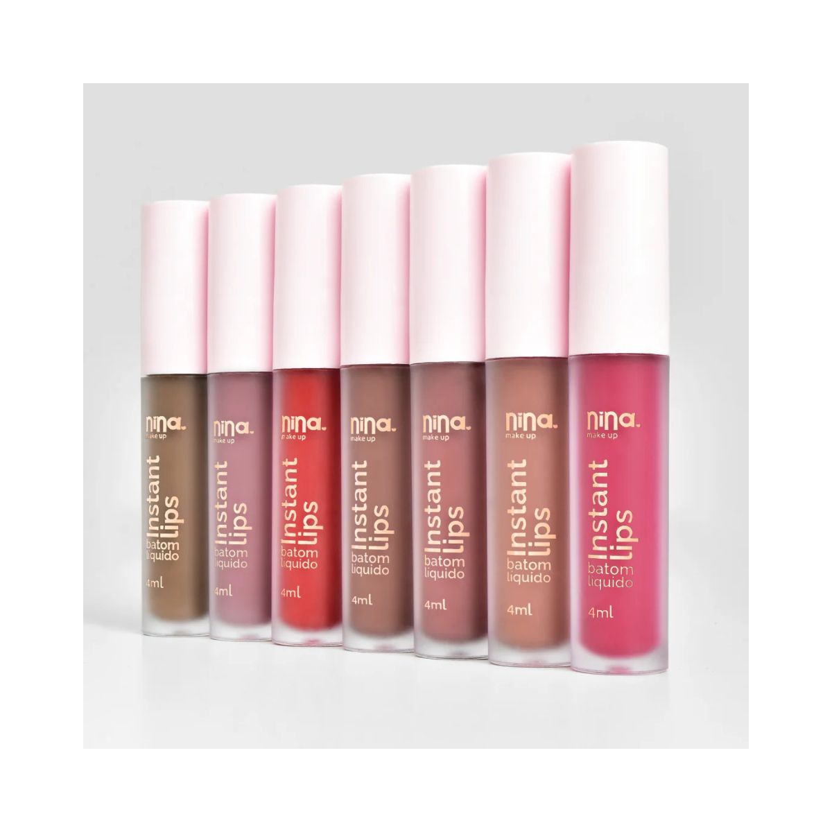 BATOM LÍQUIDO MATTE INSTANT LIPS ESSÊNCIA NINA MAKEUP