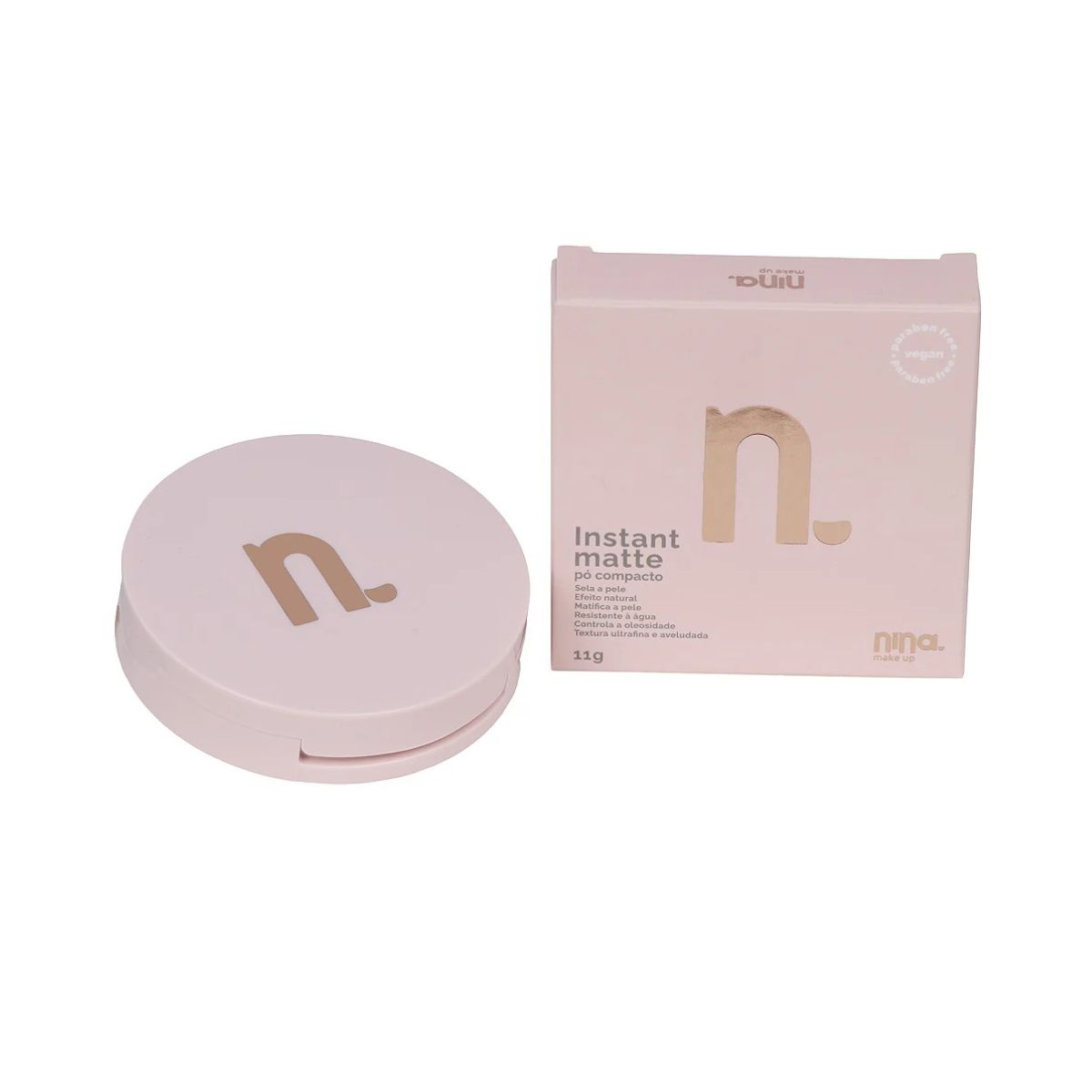 PÓ COMPACTO INSTANT MATTE COR 1 NINA MAKEUP