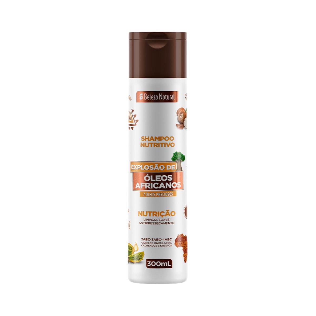 SHAMPOO EXPLOSÃO DE ÓLEOS AFRICANOS BELEZA NATURAL 300ML