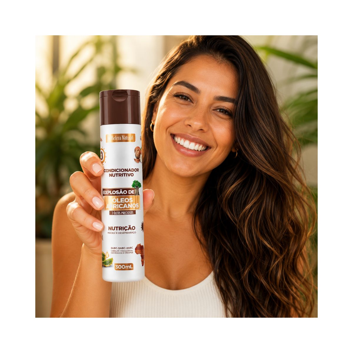 CONDICIONADOR EXPLOSÃO DE ÓLEOS AFRICANOS BELEZA NATURAL 300ML