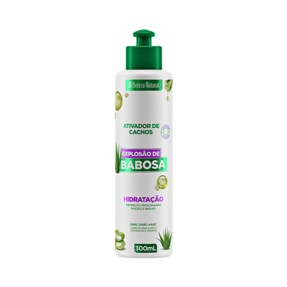 ATIVADOR DE CACHOS EXPLOSÃO DE BABOSA BELEZA NATURAL 300ML