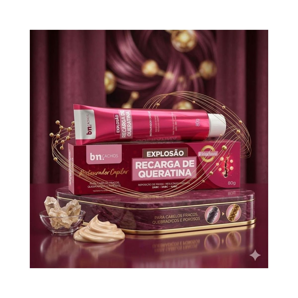 RECARGA DE QUERATINA BELEZA NATURAL 80G