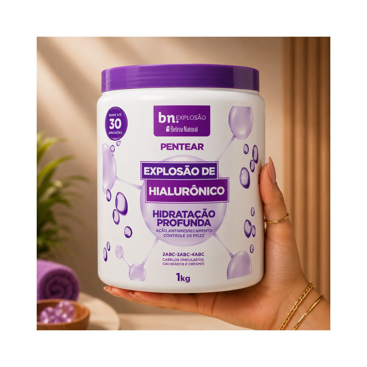 CREME DE PENTEAR EXPLOSÃO DE HIALURÔNICO BELEZA NATURAL 1KG