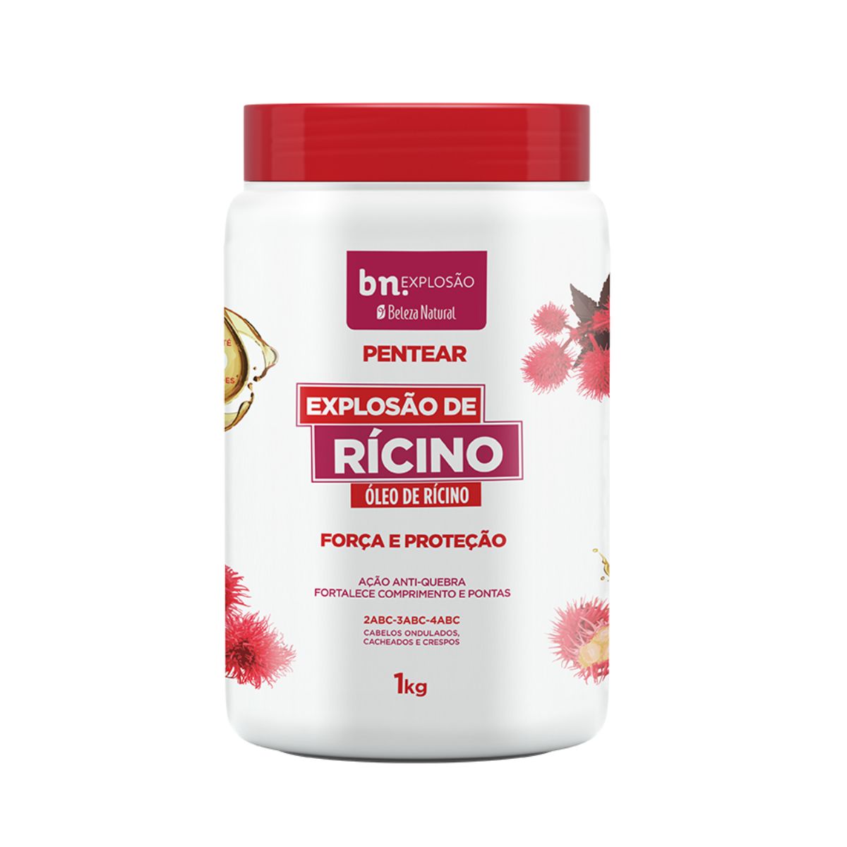 CREME DE PENTEAR EXPLOSÃO DE RÍCINO BELEZA NATURAL 1KG