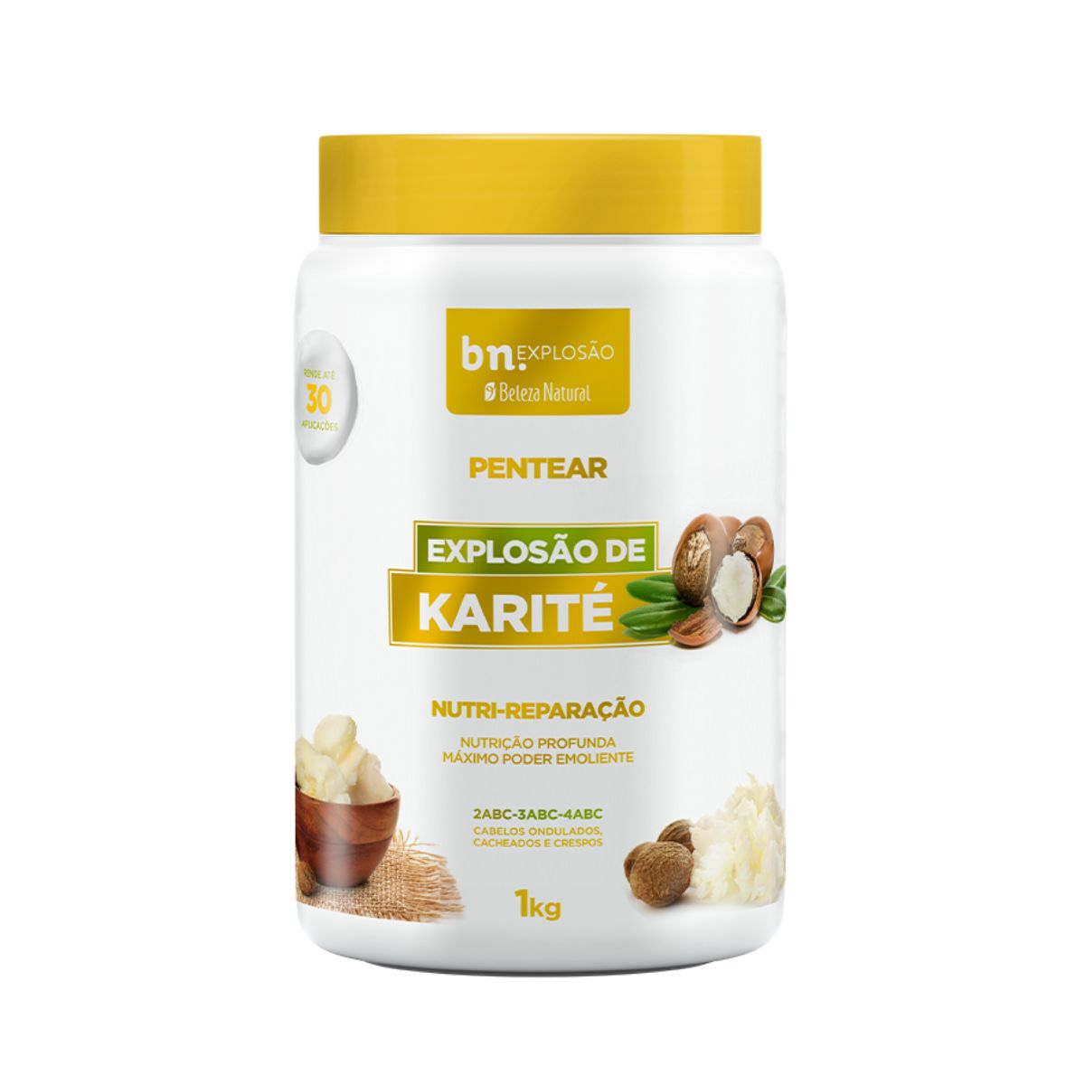 CREME DE PENTEAR EXPLOSÃO DE KARITÉ BELEZA NATURAL 1KG