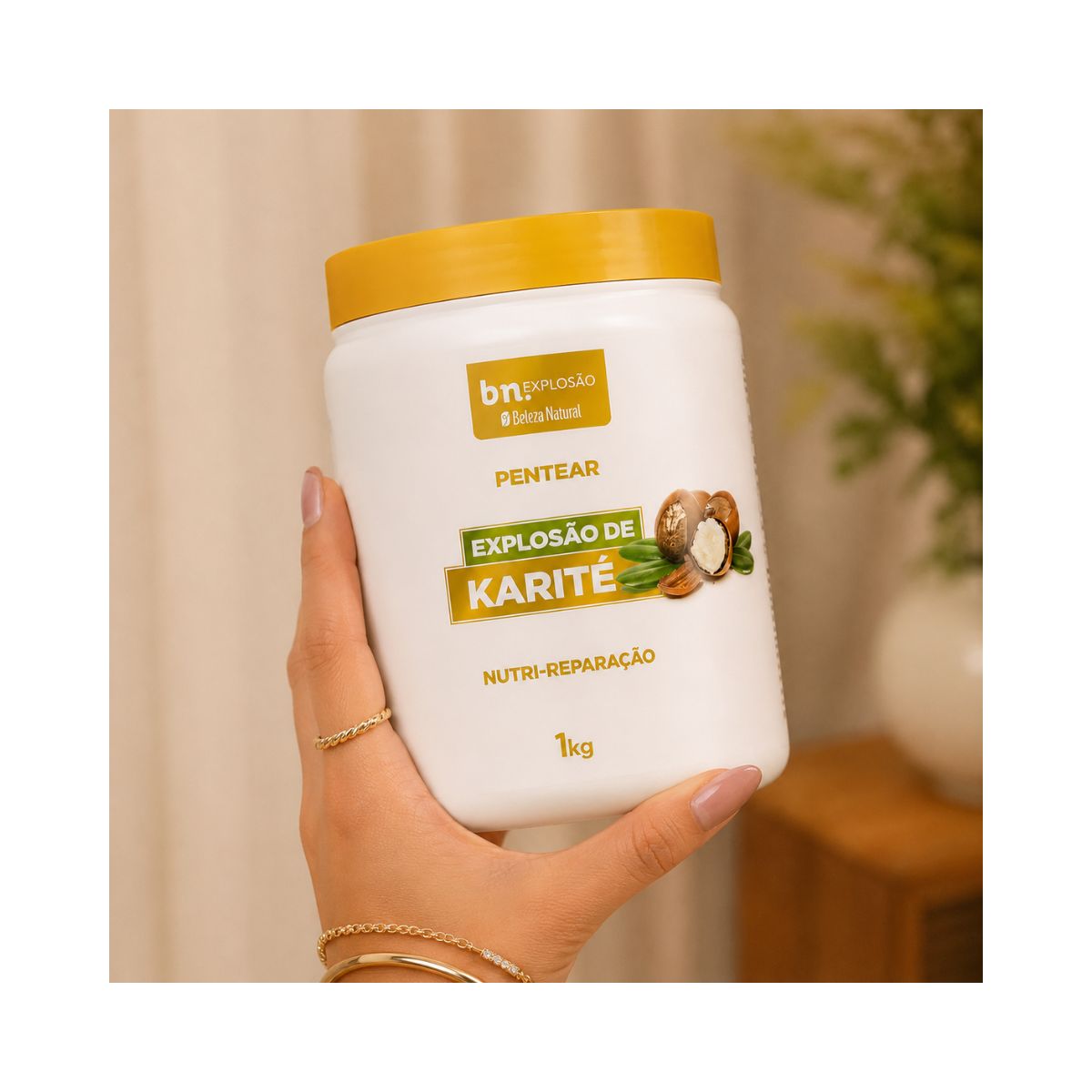 CREME DE PENTEAR EXPLOSÃO DE KARITÉ BELEZA NATURAL 1KG