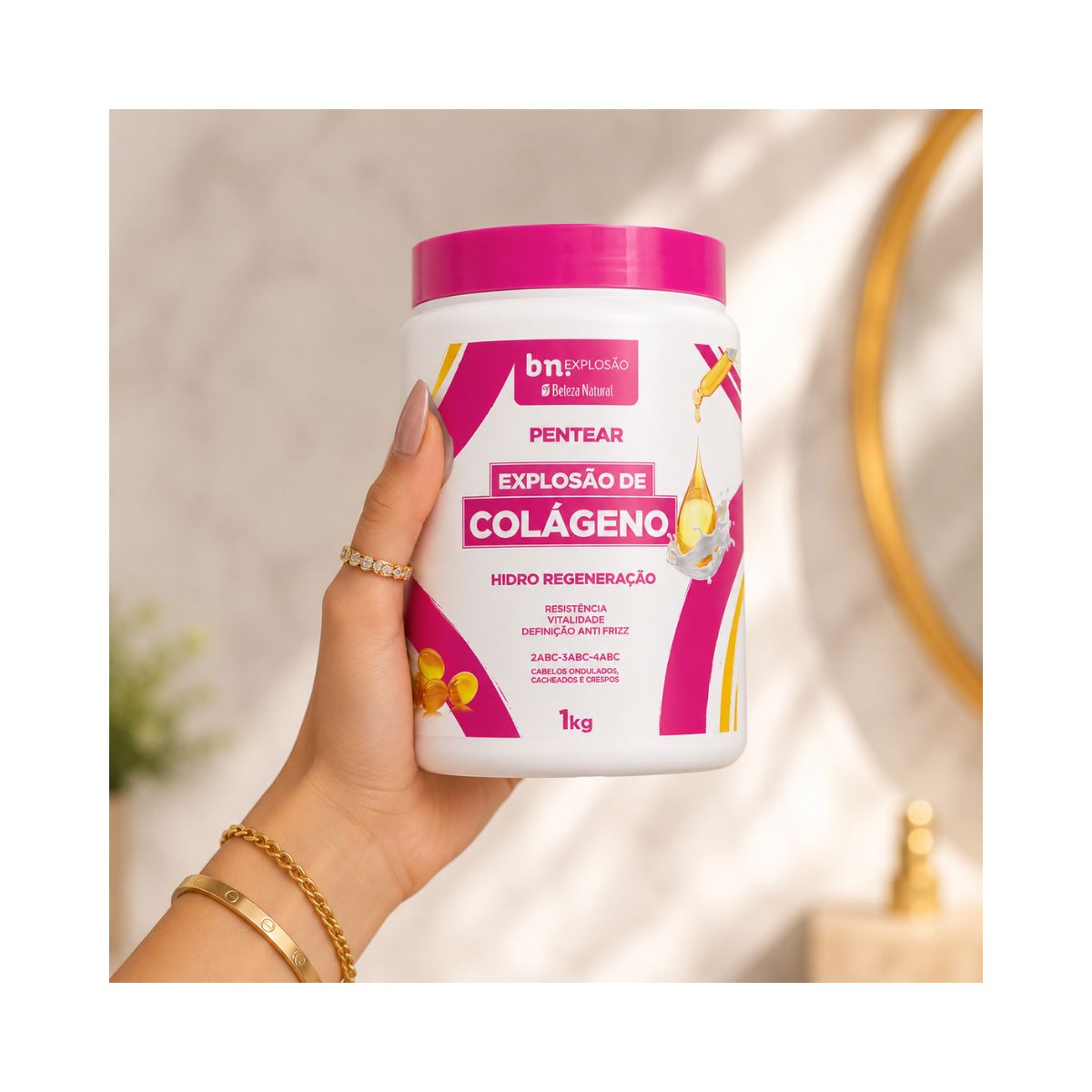 CREME DE PENTEAR EXPLOSÃO DE COLÁGENO BELEZA NATURAL 1KG
