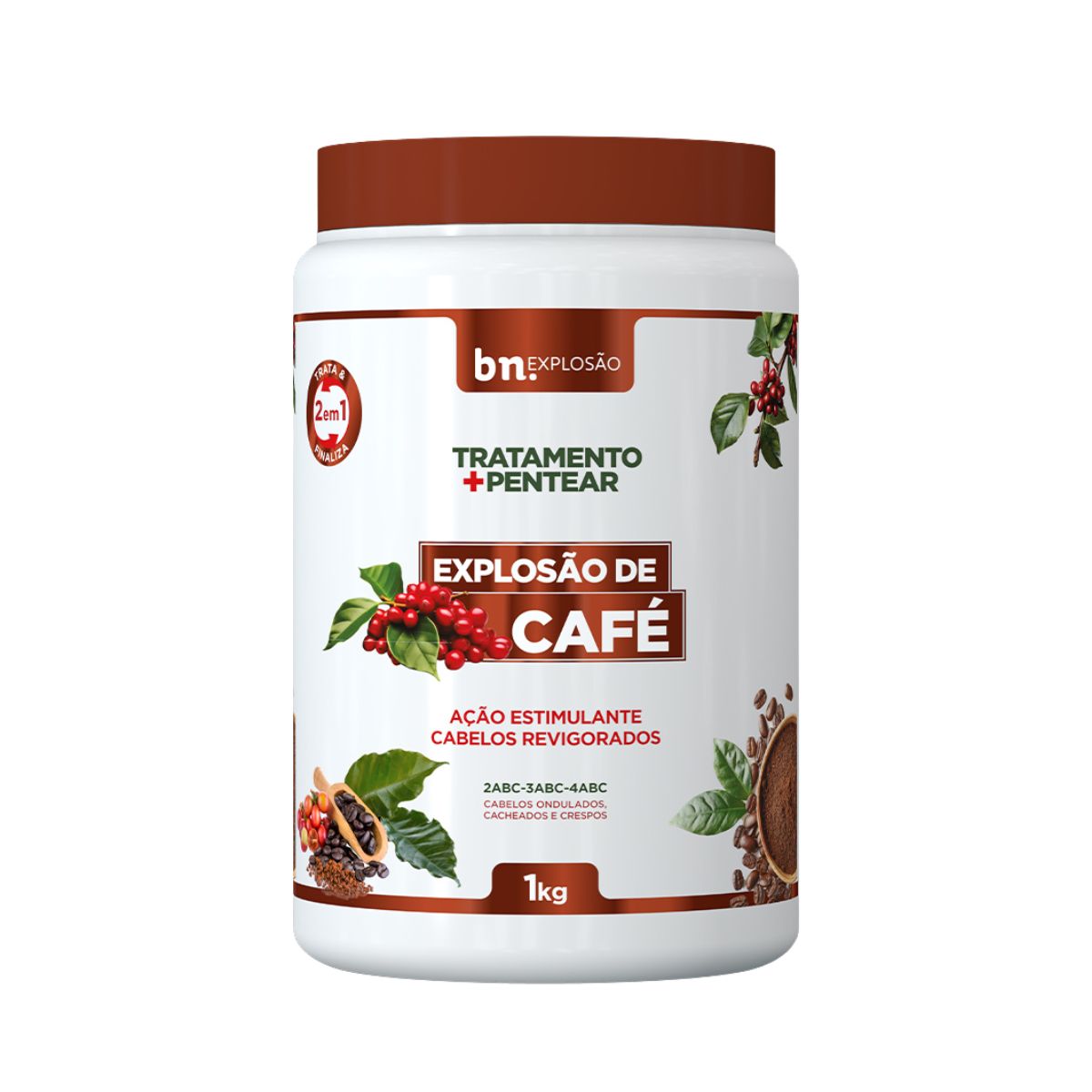 CREME DE PENTEAR EXPLOSÃO DE CAFÉ BELEZA NATURAL 1KG