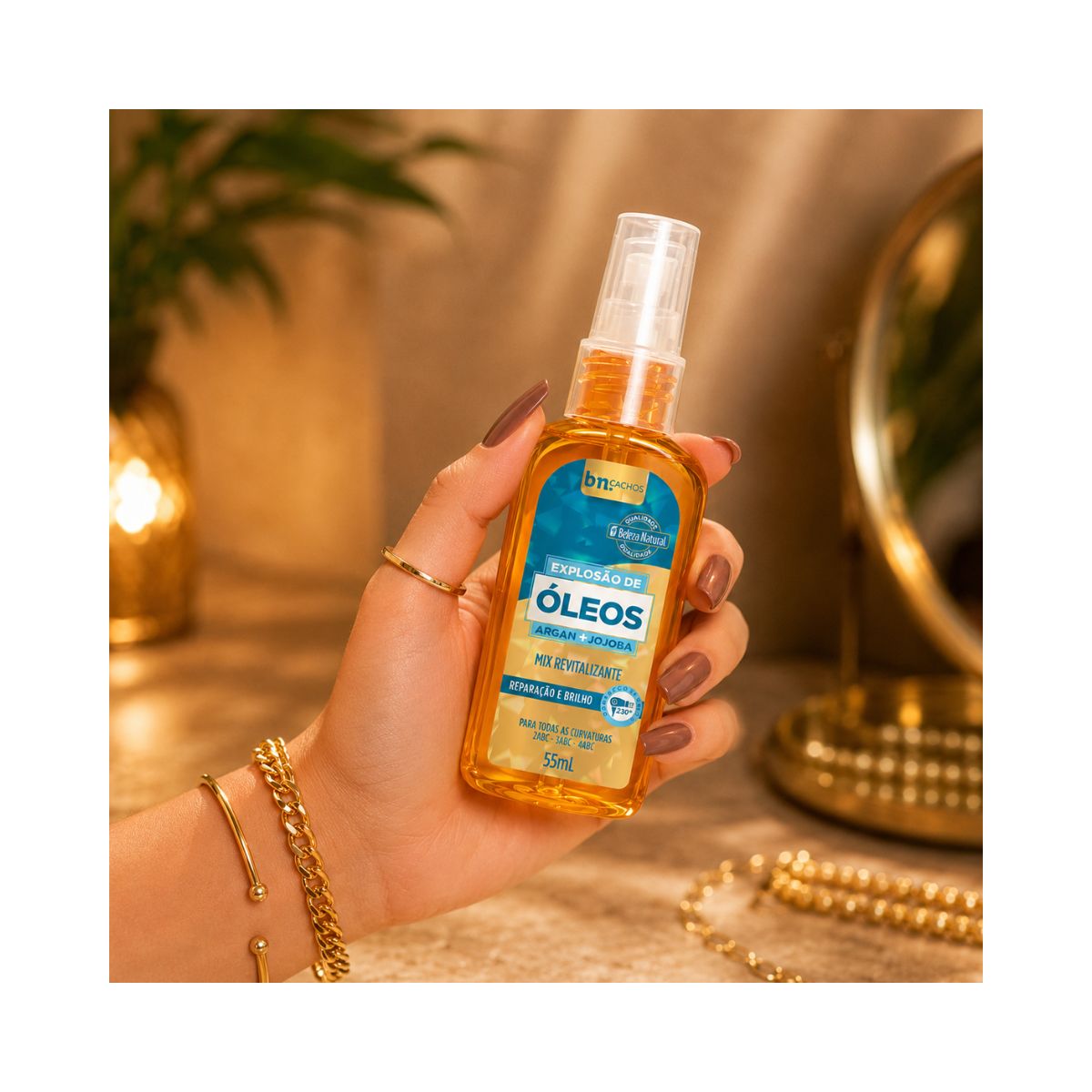 EXPLOSÃO ÓLEOS JOJOBA E ARGAN BELEZA NATURAL 55ML