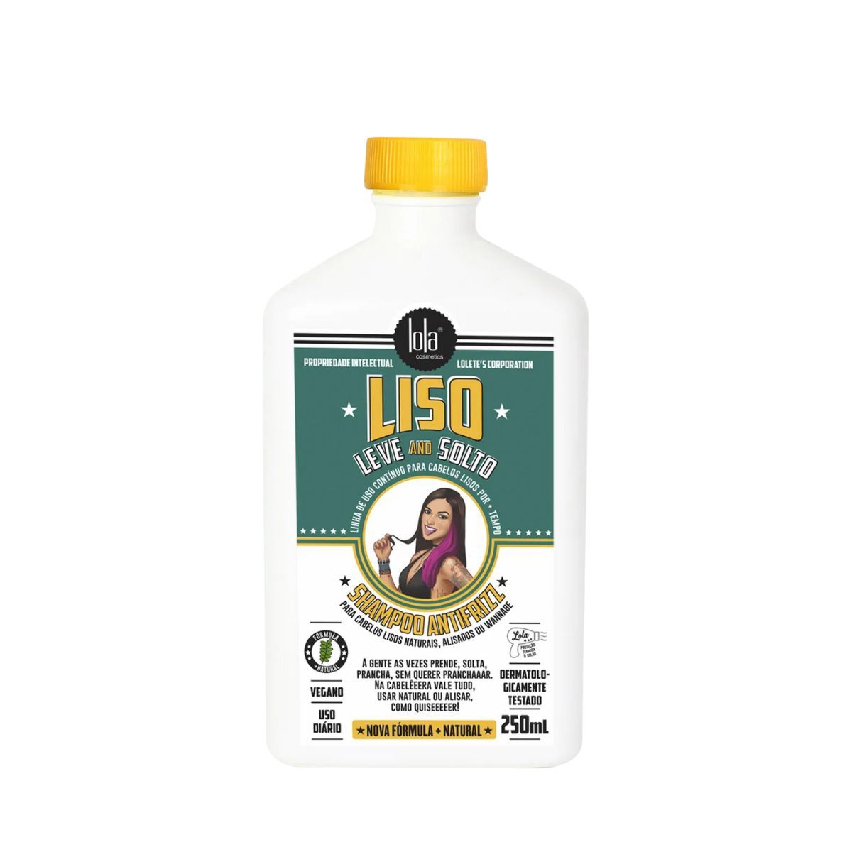 KIT SHAMPOO LISO LEVE AND SOLTO LOLA 250ML COM 2 AMPOLAS NATUHAIR