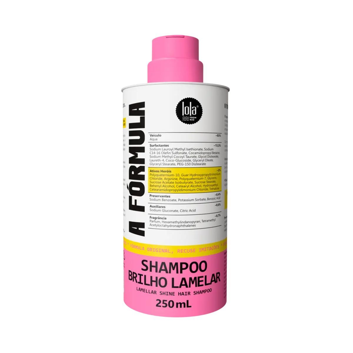 KIT SHAMPOO A FORMULA LOLA COSMETICS 250ML COM 2 AMPOLAS NATUHAIR