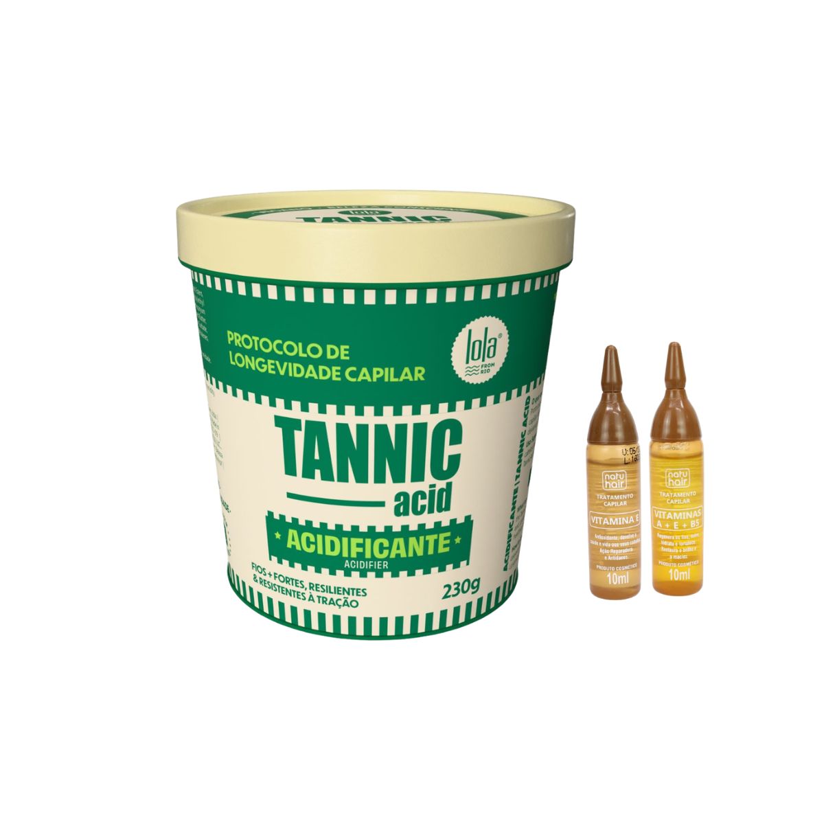 KIT ACIDIFICANTE LOLA FROM RIO TANNIC ACID 230ML COM 2 AMPOLAS NATUHAIR