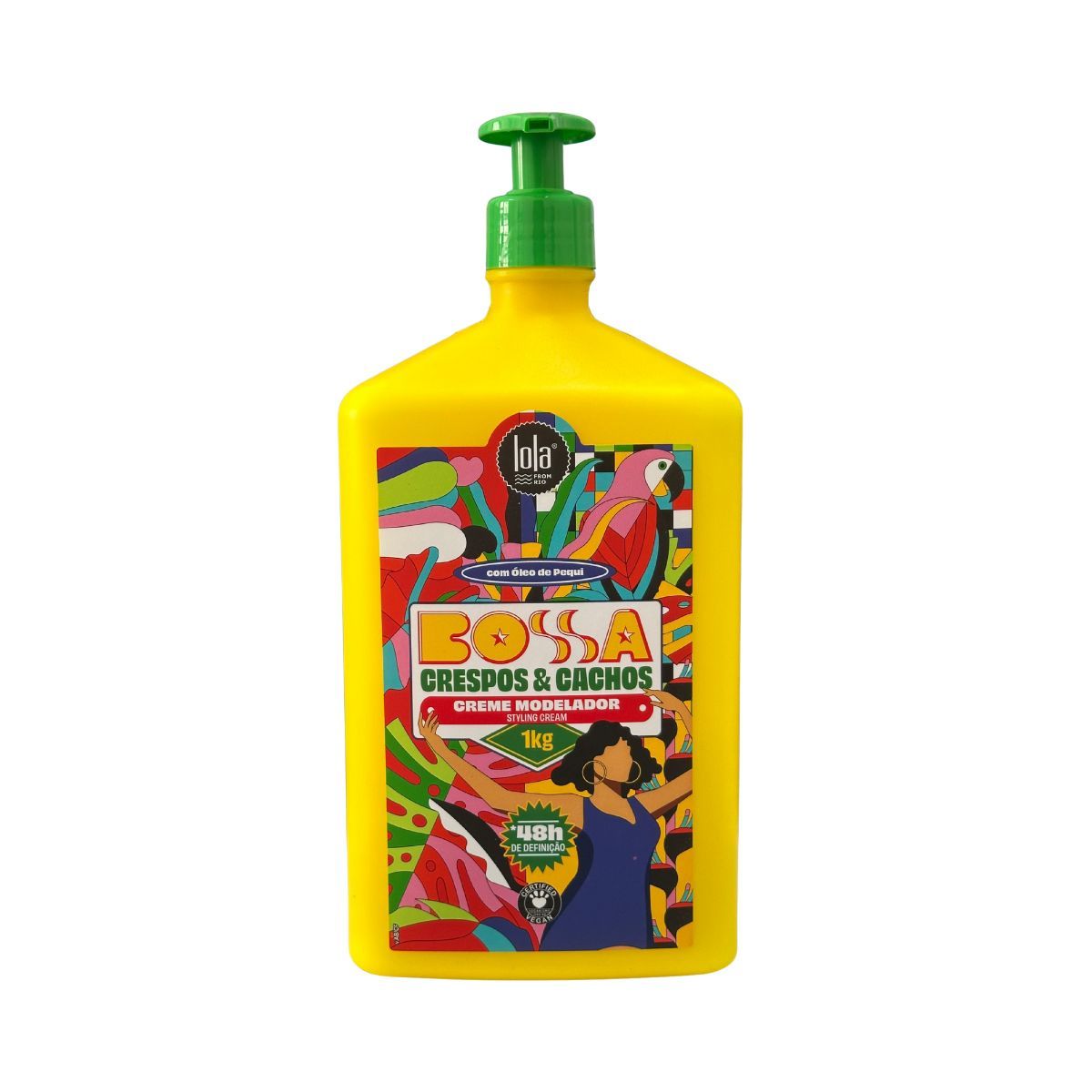 KIT CREME LOLA FROM RIO MODELADOR BOSSA CRESPOS & CACHOS 1KG COM 2 AMPOLAS NATUH