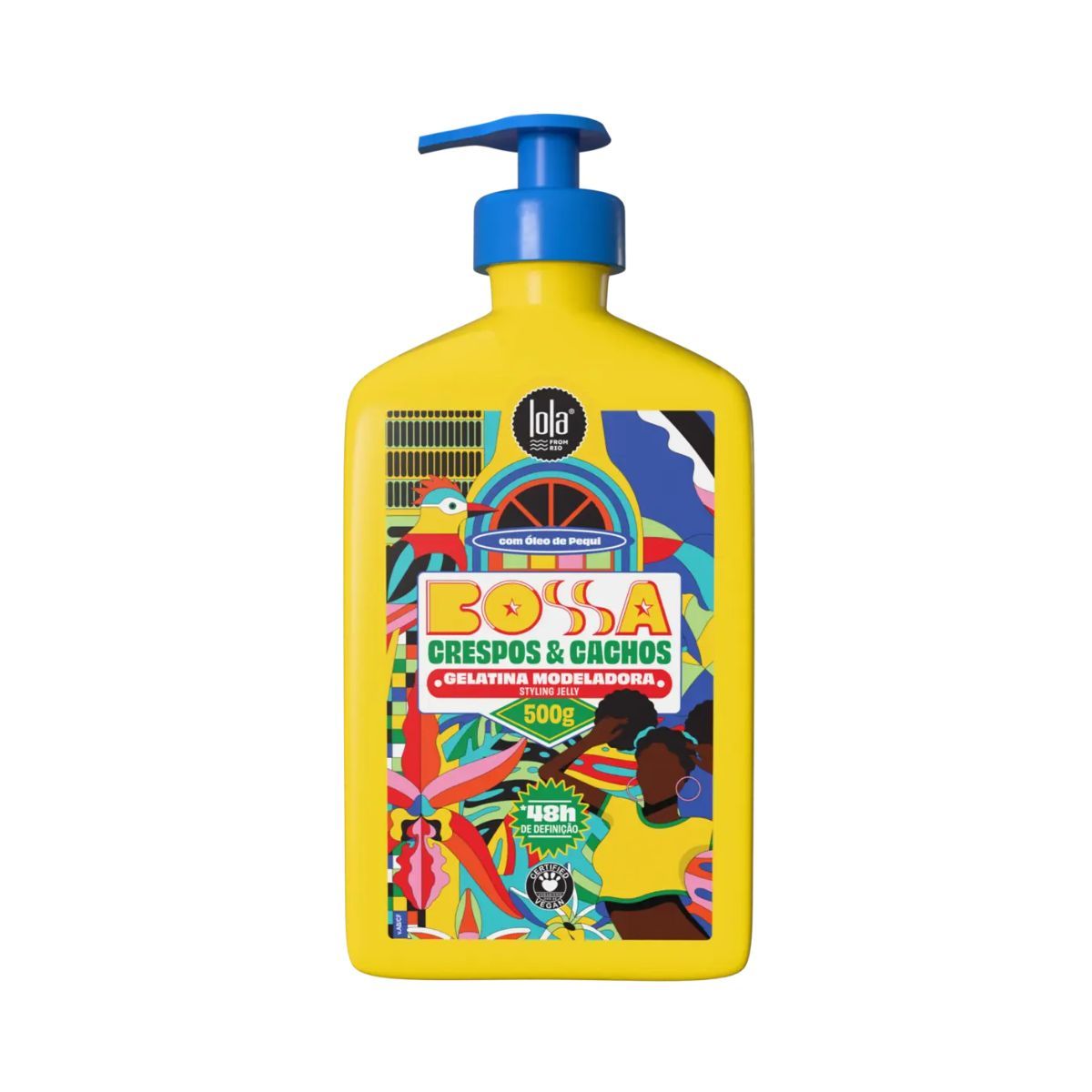 KIT GELATINA MODELADORA BOSSA LOLA COSMETICS 500G COM 2 AMPOLAS NATUHAIR
