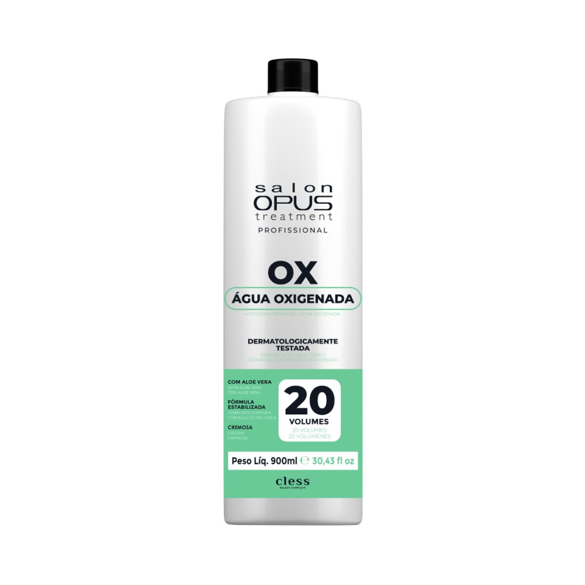 ÁGUA OXIGENADA 20 VOLUMES SALON OPUS 900ML