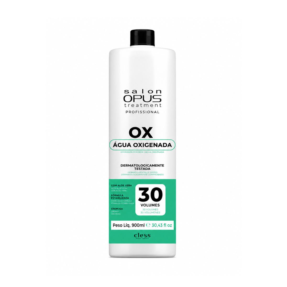 ÁGUA OXIGENADA 30 VOLUMES SALON OPUS 900ML