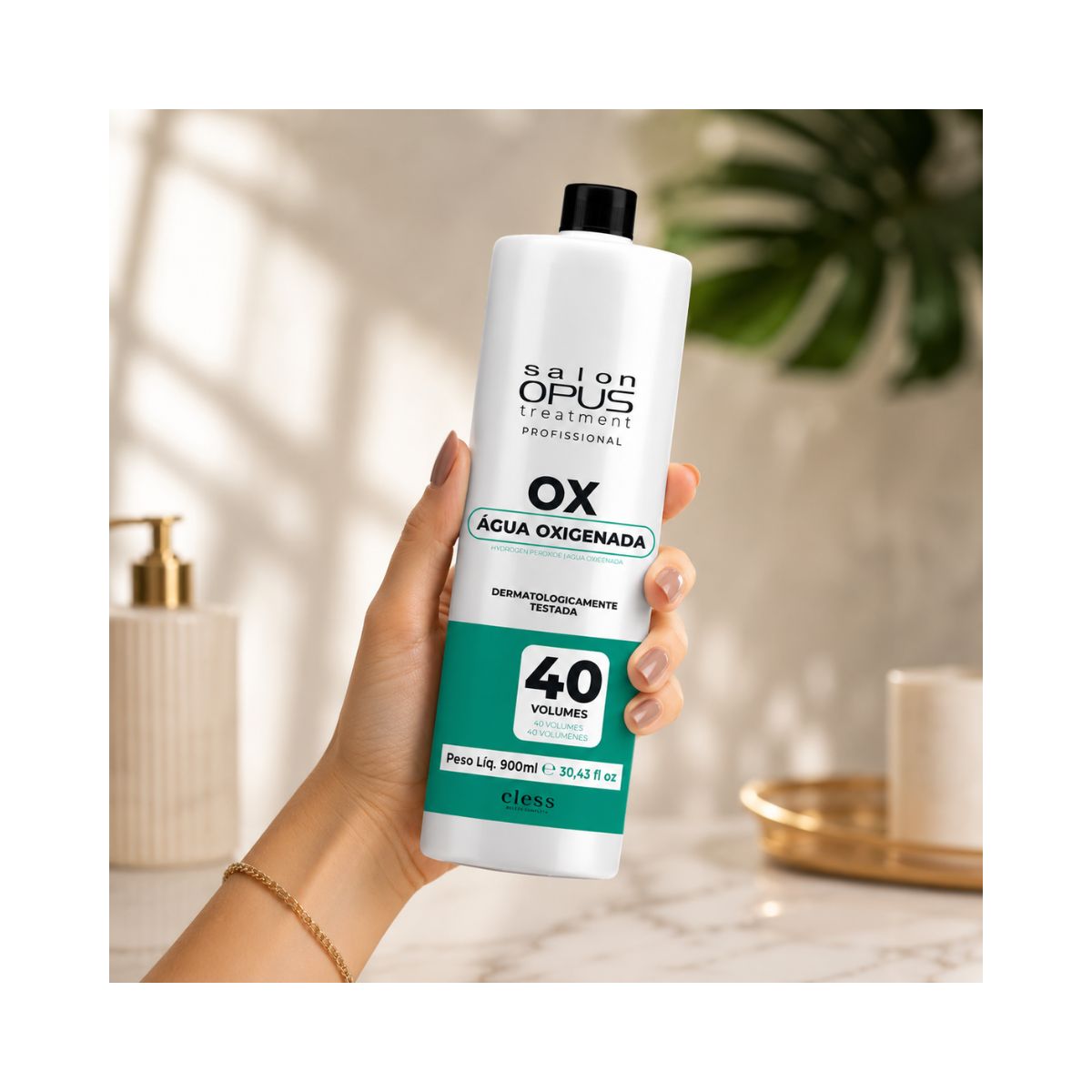 ÁGUA OXIGENADA 40 VOLUMES SALON OPUS 900ML