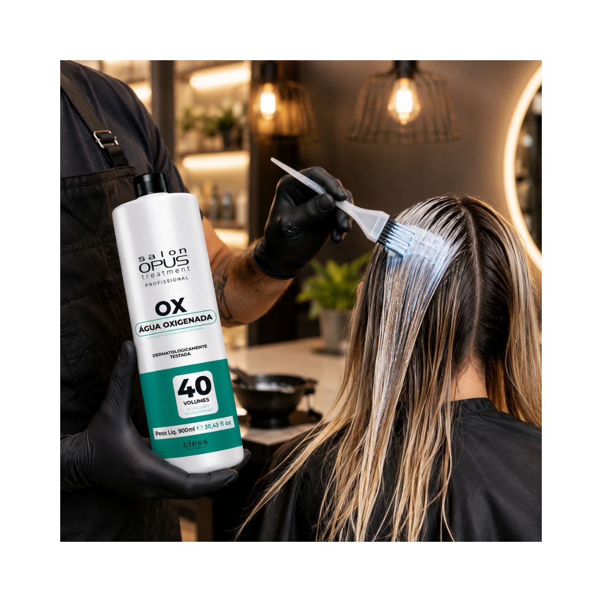 ÁGUA OXIGENADA 40 VOLUMES SALON OPUS 900ML