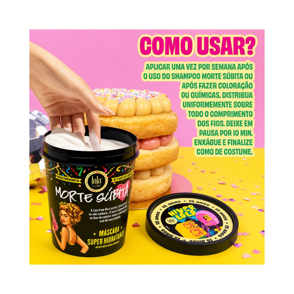 MÁSCARA MORTE SÚBITA 15 ANOS LOLA COSMETICS 950G