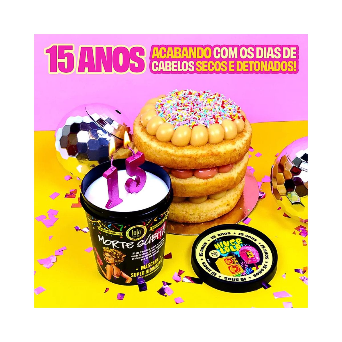 MÁSCARA MORTE SÚBITA 15 ANOS LOLA COSMETICS 950G
