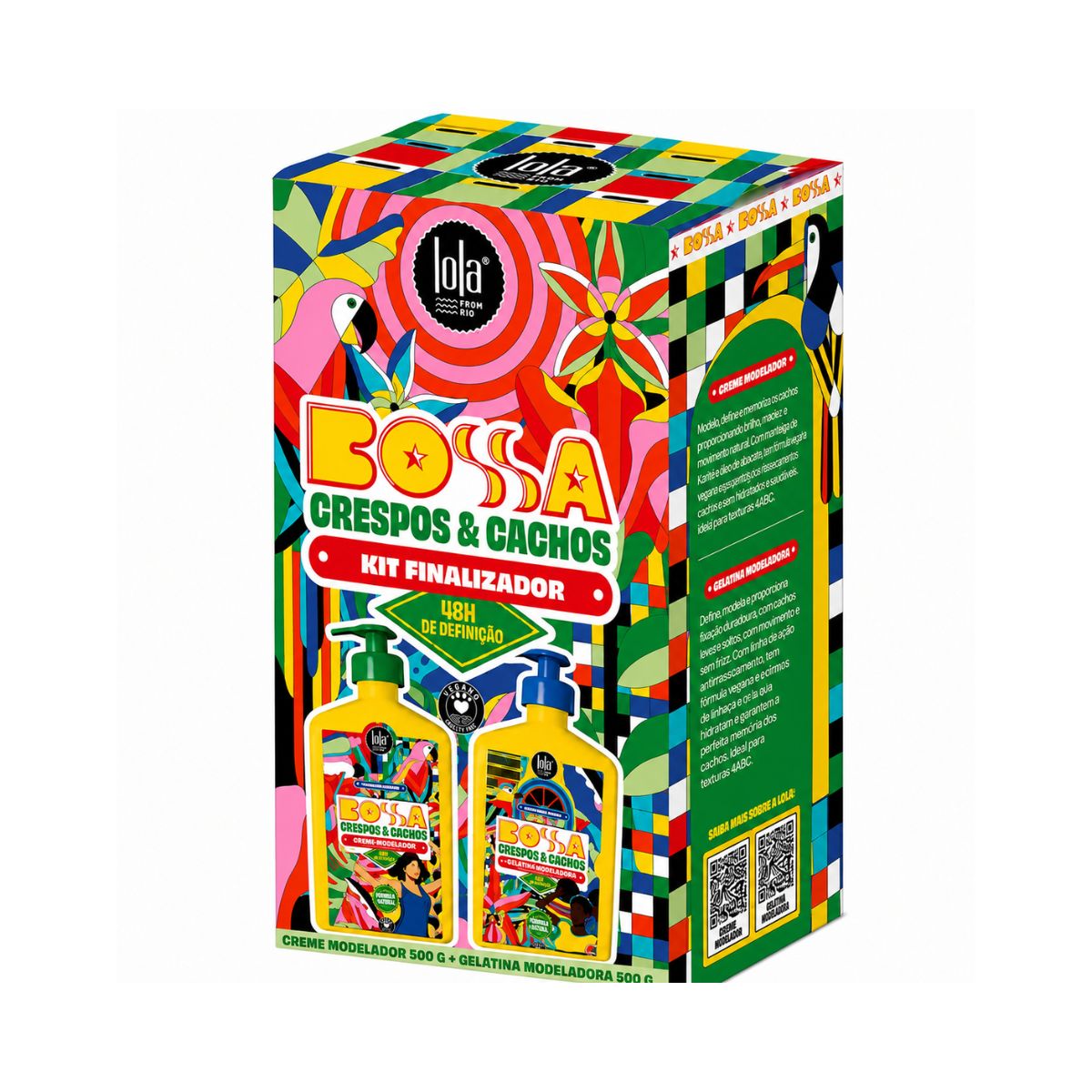 KIT BOSSA CREME MODELADOR 500G + GELATINA MODELADORA 500G LOLA COSMETICS