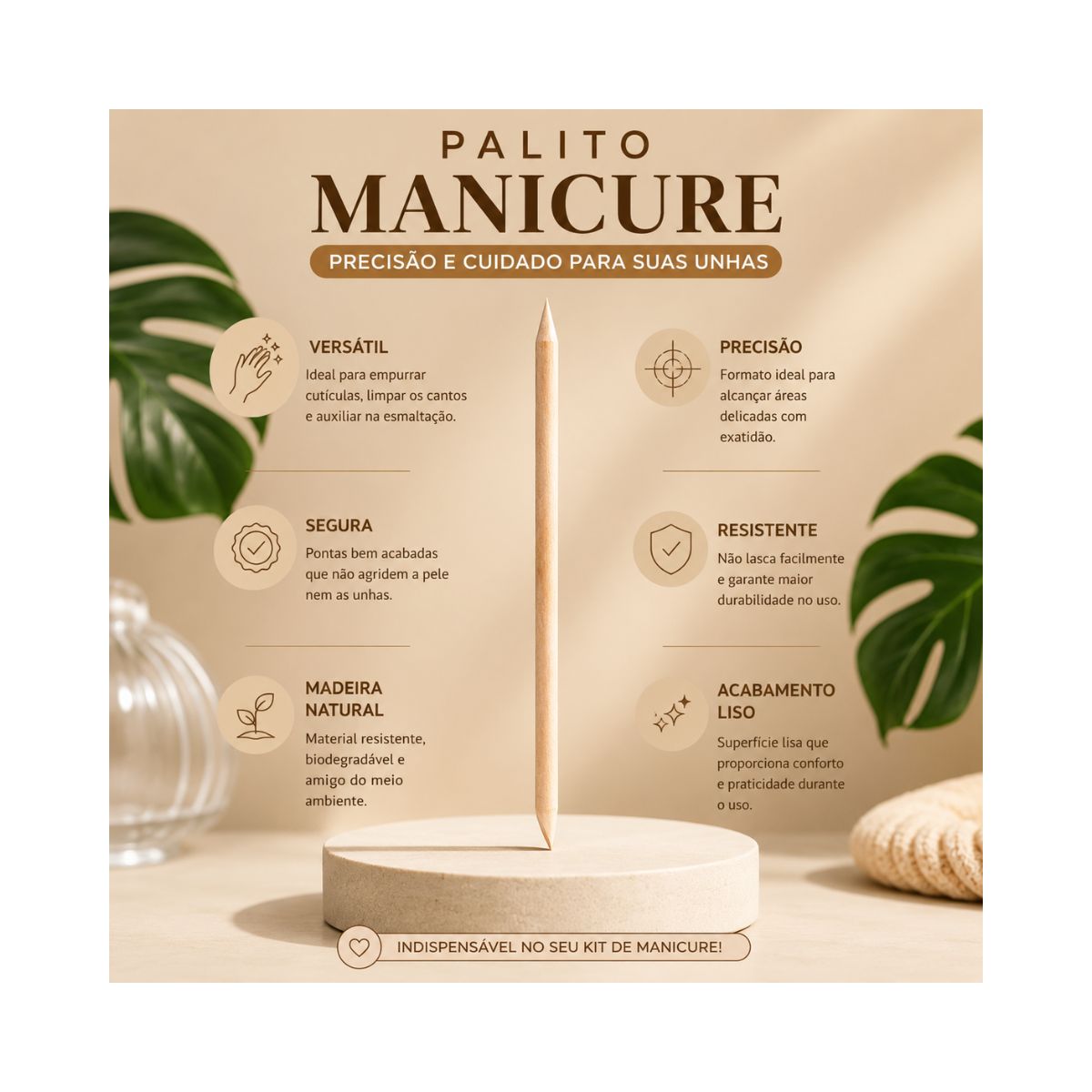 PALITO RASKALO DE MADEIRA COM PONTA DE AÇO 4004
