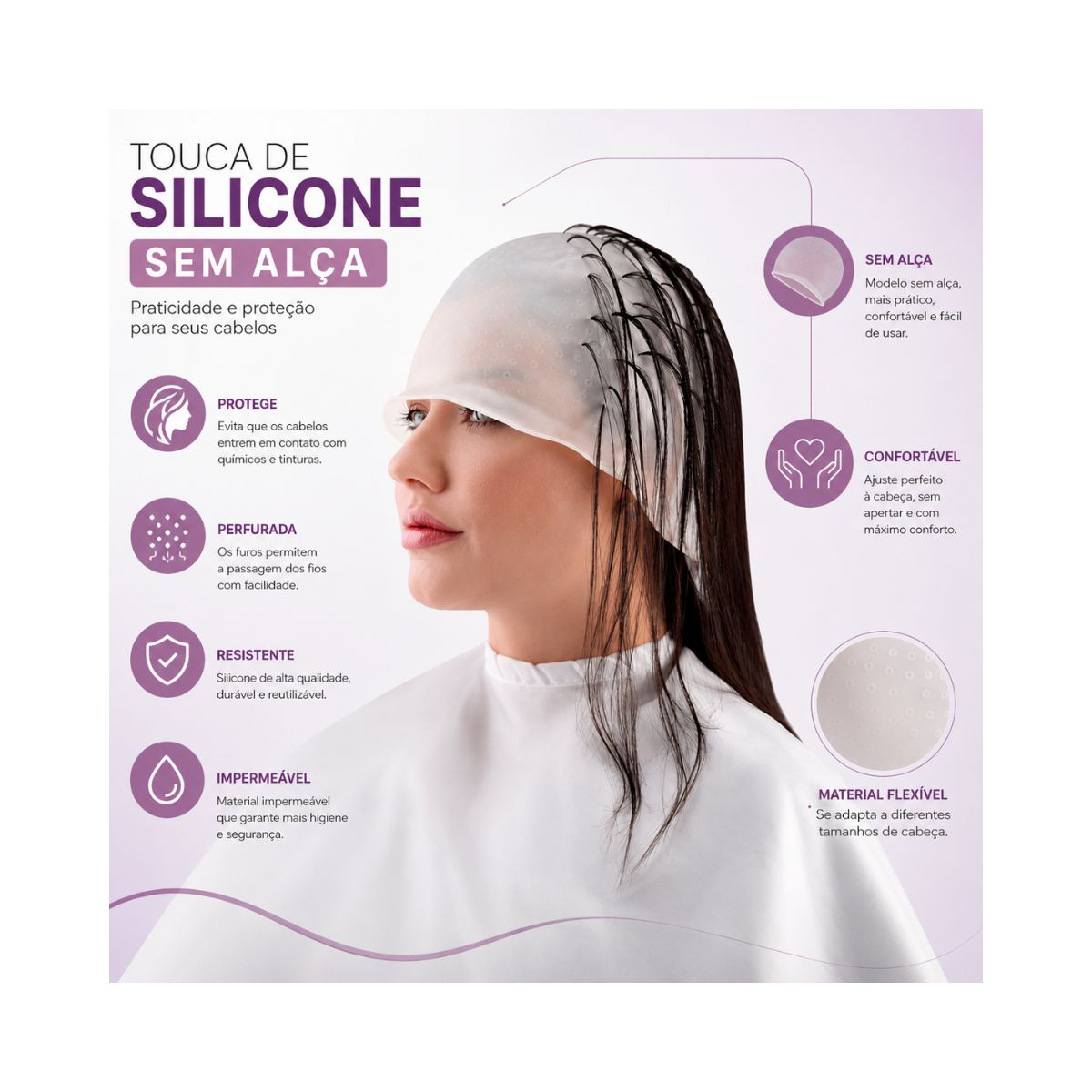 TOUCA RASKALO DE SILICONE SEM ALÇA 5019