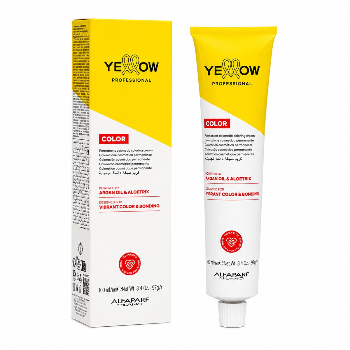 KIT COLORAÇÃO YELLOW 7.3 LOURO MÉD DOUR + OX 20V 90ML + AMPOLA NATUHAIR
