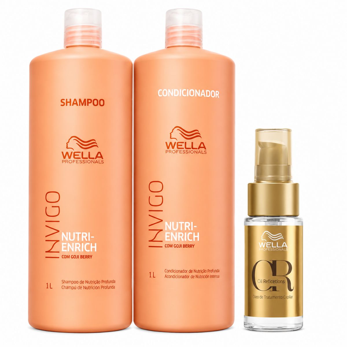 KIT WELLA NUTRI ENRICH SH 1L + COND 1L + OIL REFLECTIONS 30ML