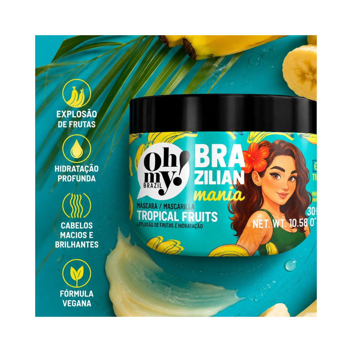 MÁSCARA TROPICAL FRUITS BRAZILIAN MANIA OH MY 300G