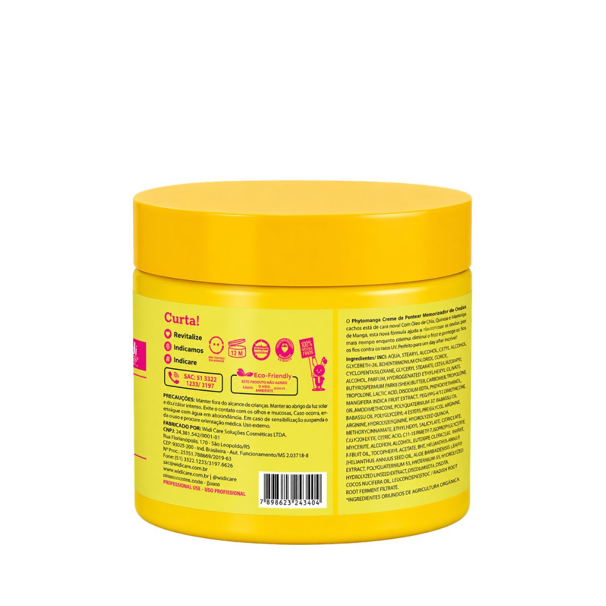 CREME DE PENTEAR MEMORIZADOR DE ONDAS PHYTOMANGA WIDI CARE 500G