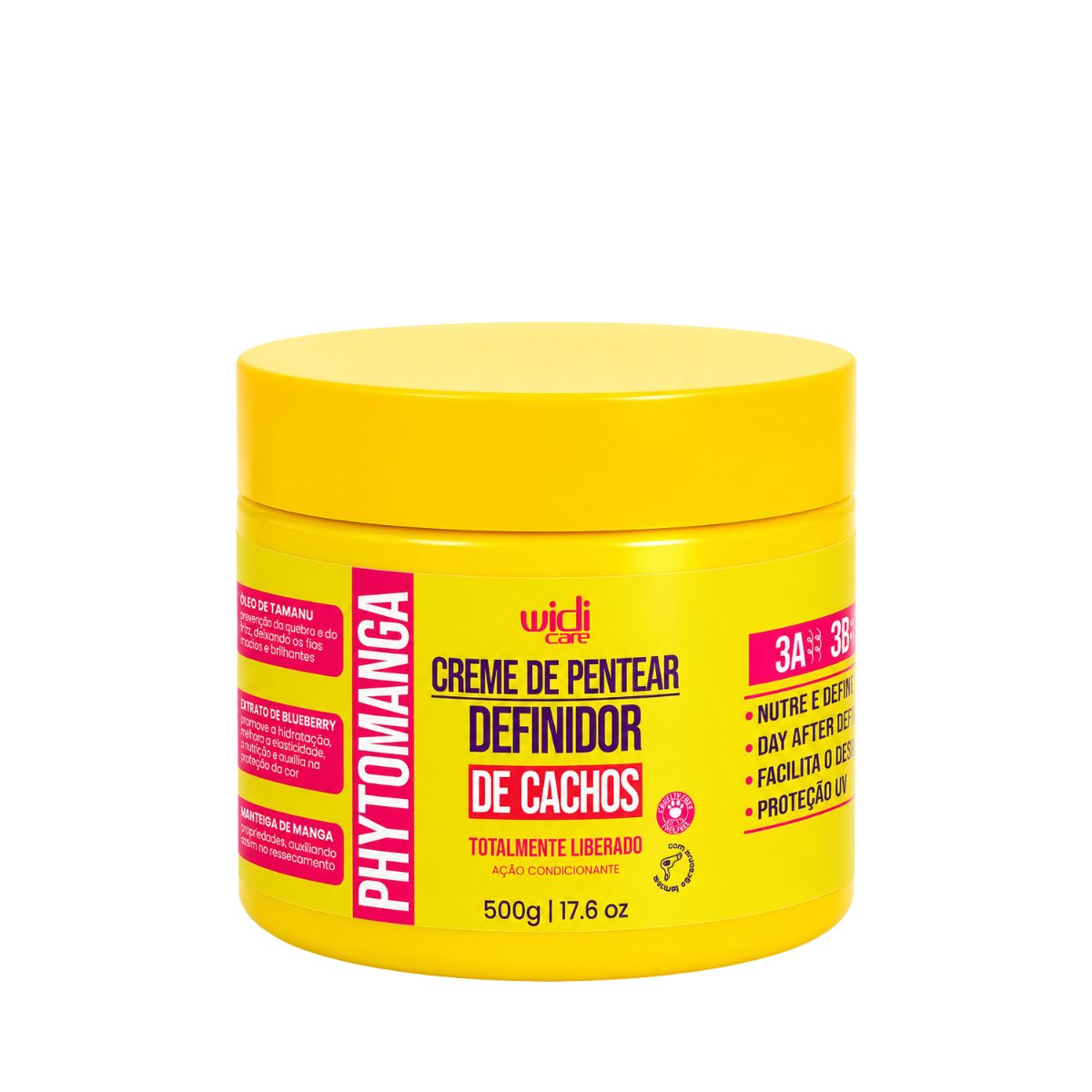CREME DE PENTEAR DEFINIDOR DE CACHOS PHYTOMANGA WIDI CARE 500G