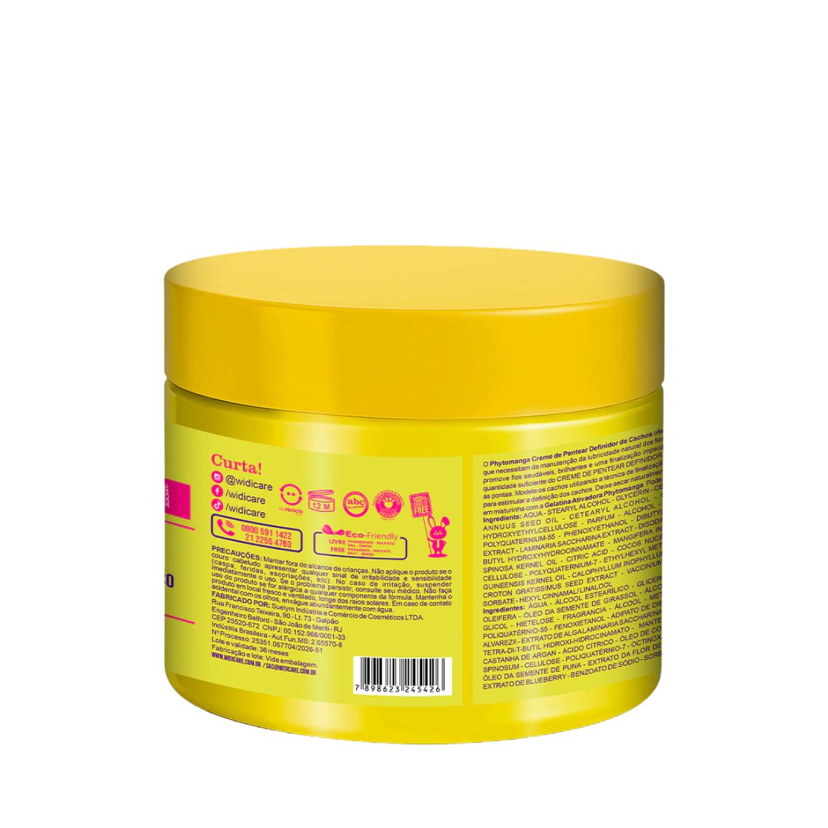 CREME DE PENTEAR DEFINIDOR DE CACHOS PHYTOMANGA WIDI CARE 500G