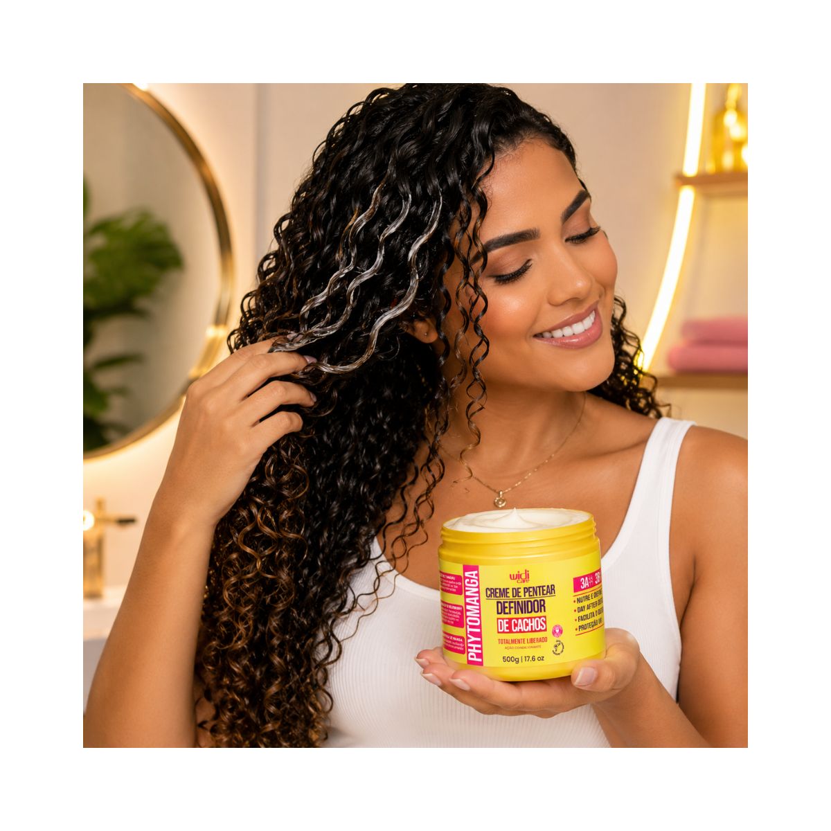 CREME DE PENTEAR DEFINIDOR DE CACHOS PHYTOMANGA WIDI CARE 500G