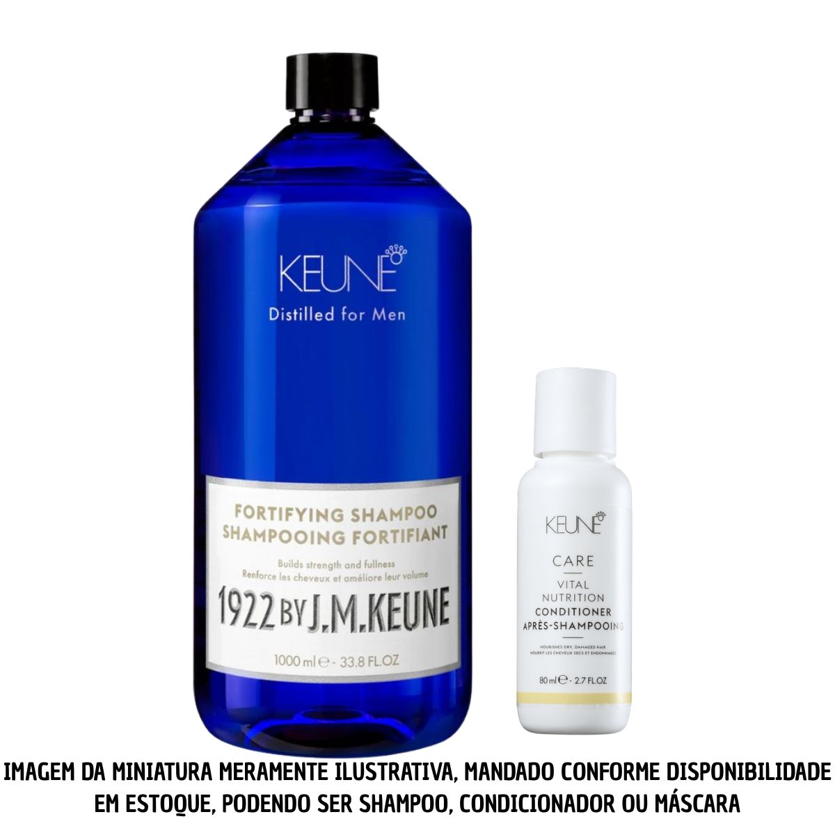 KIT SHAMPOO FORTIFYING ANTIQUEDA KEUNE 1000ML COM MINIATURA SORTIDA