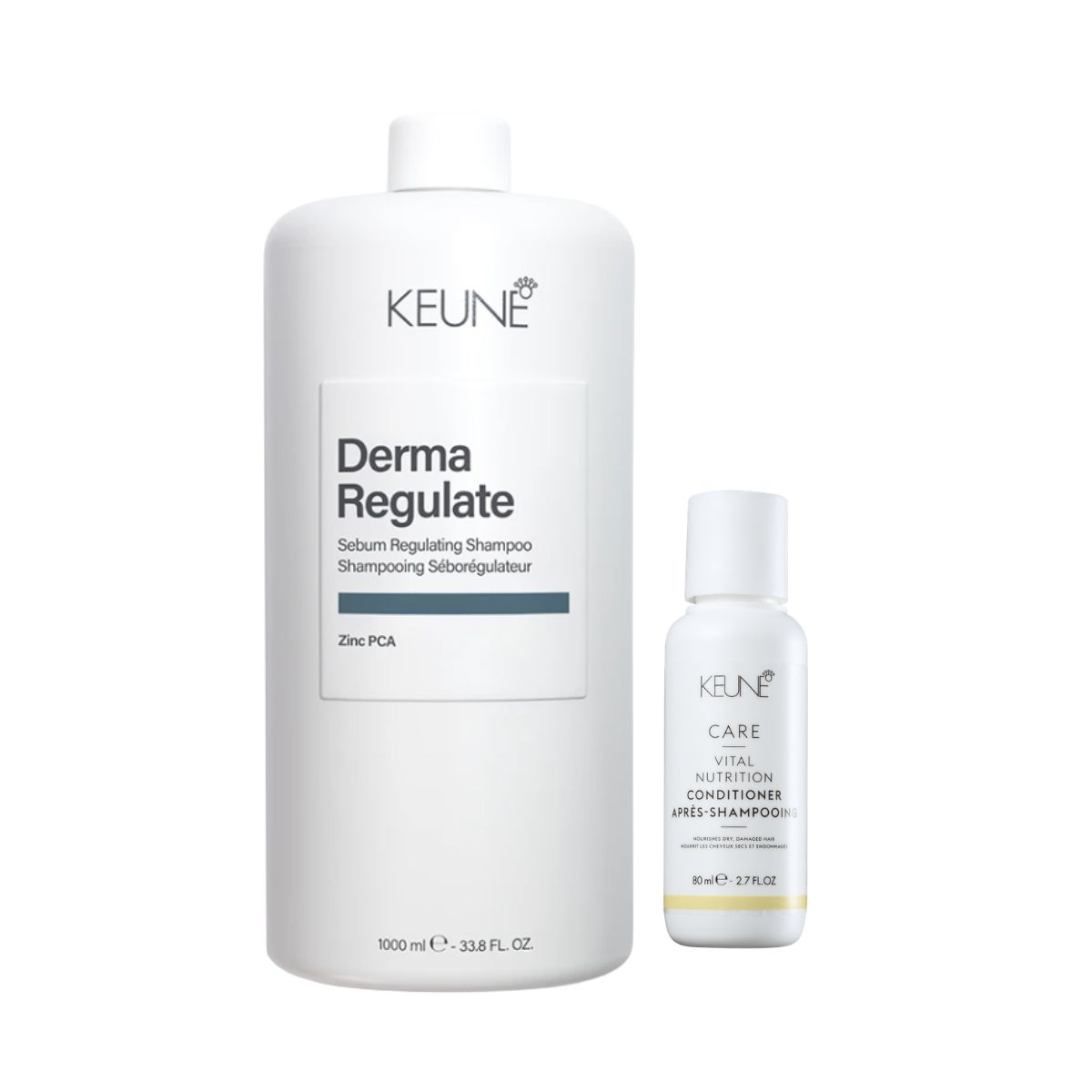 KIT SHAMPOO CARE DERMA REGULATE KEUNE 1000ML COM MINIATURA SORTIDA