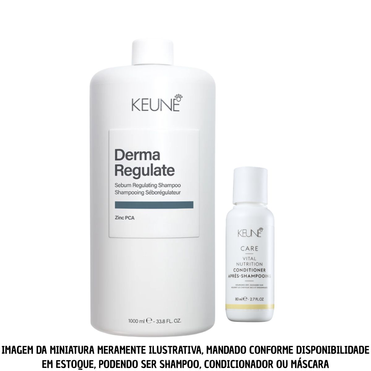 KIT SHAMPOO CARE DERMA REGULATE KEUNE 1000ML COM MINIATURA SORTIDA