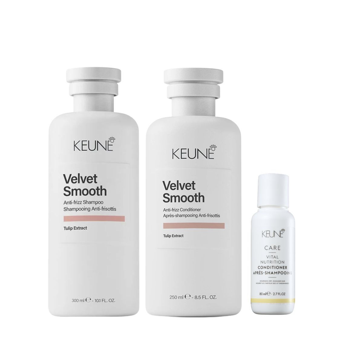 KIT KEUNE VELVET SMOOTH SH 300ML+COND 250ML COM MINIATURA SORTIDA