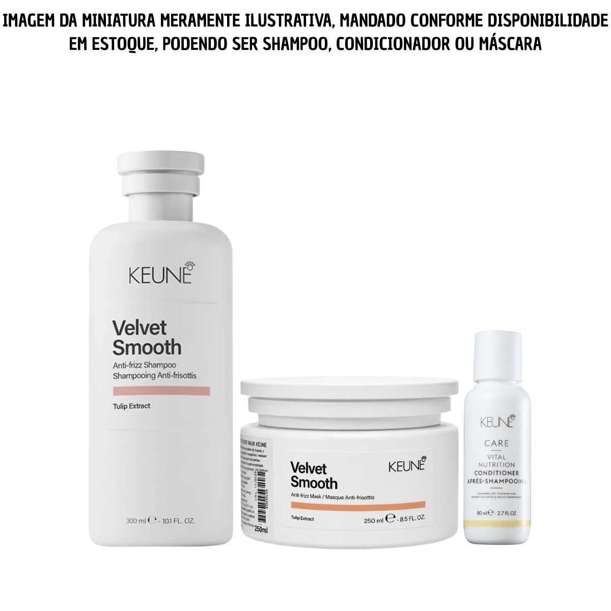 KIT KEUNE VELVET SMOOTH SH 300ML+MÁSC 200ML COM MINIATURA SORTIDA