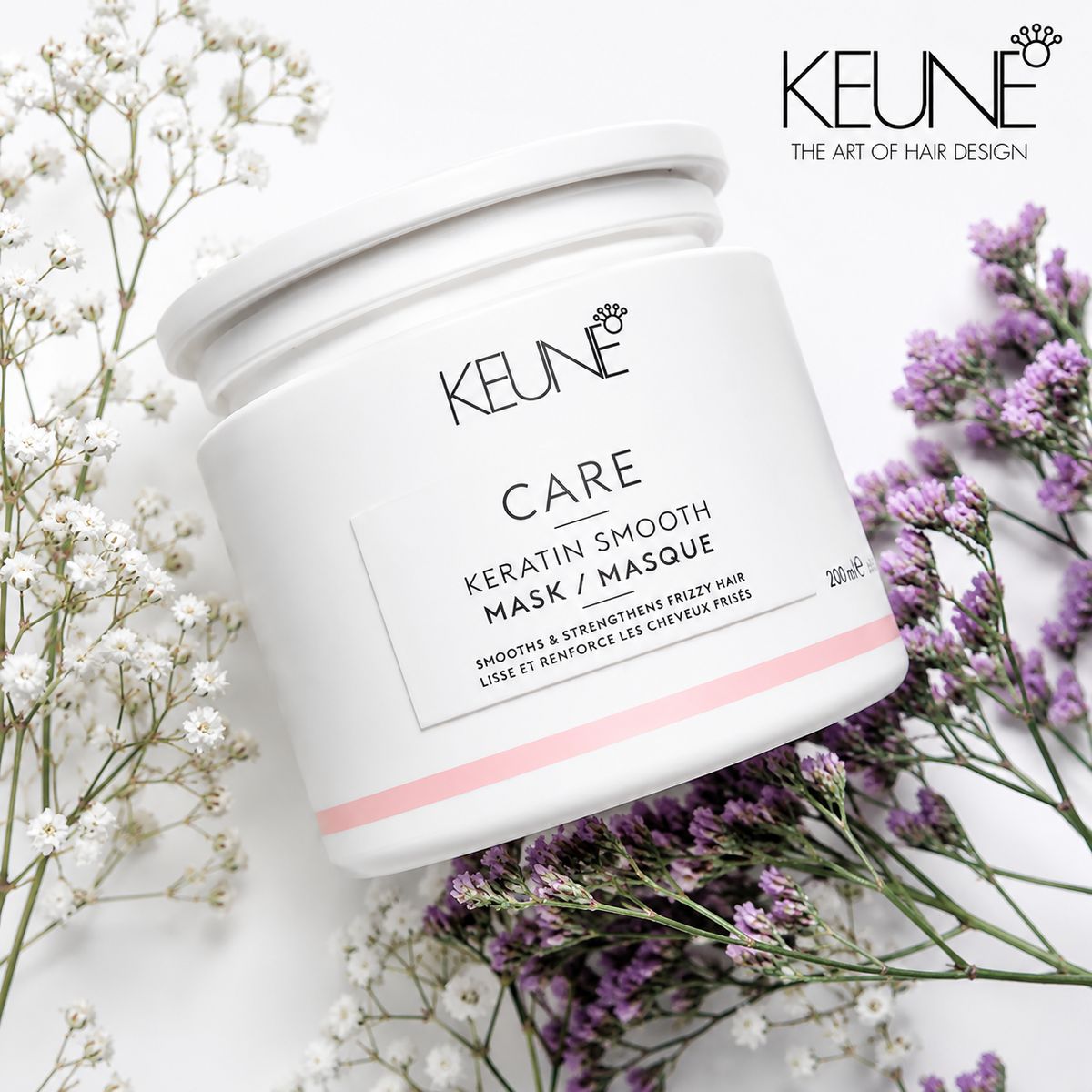 KIT MÁSCARA CARE KERATIN SMOOTH KEUNE 200ML COM ÓLEO BELLA FEMME 7ML