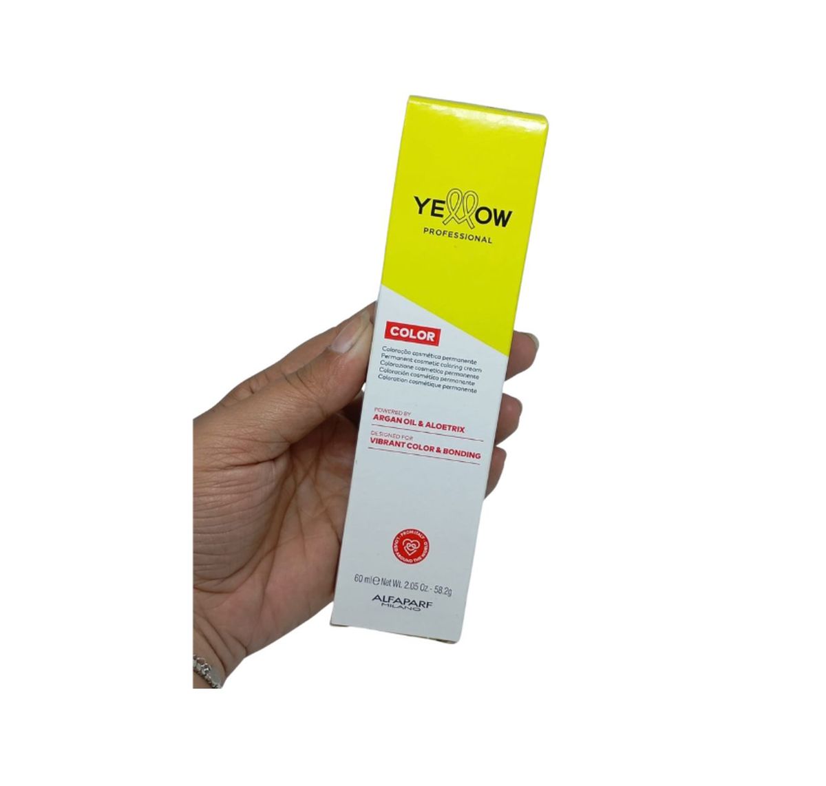 KIT 2 COLORAÇÃO PERMANENTE 1.0 PRETO YELLOW COLOR ALFAPARF 60ML