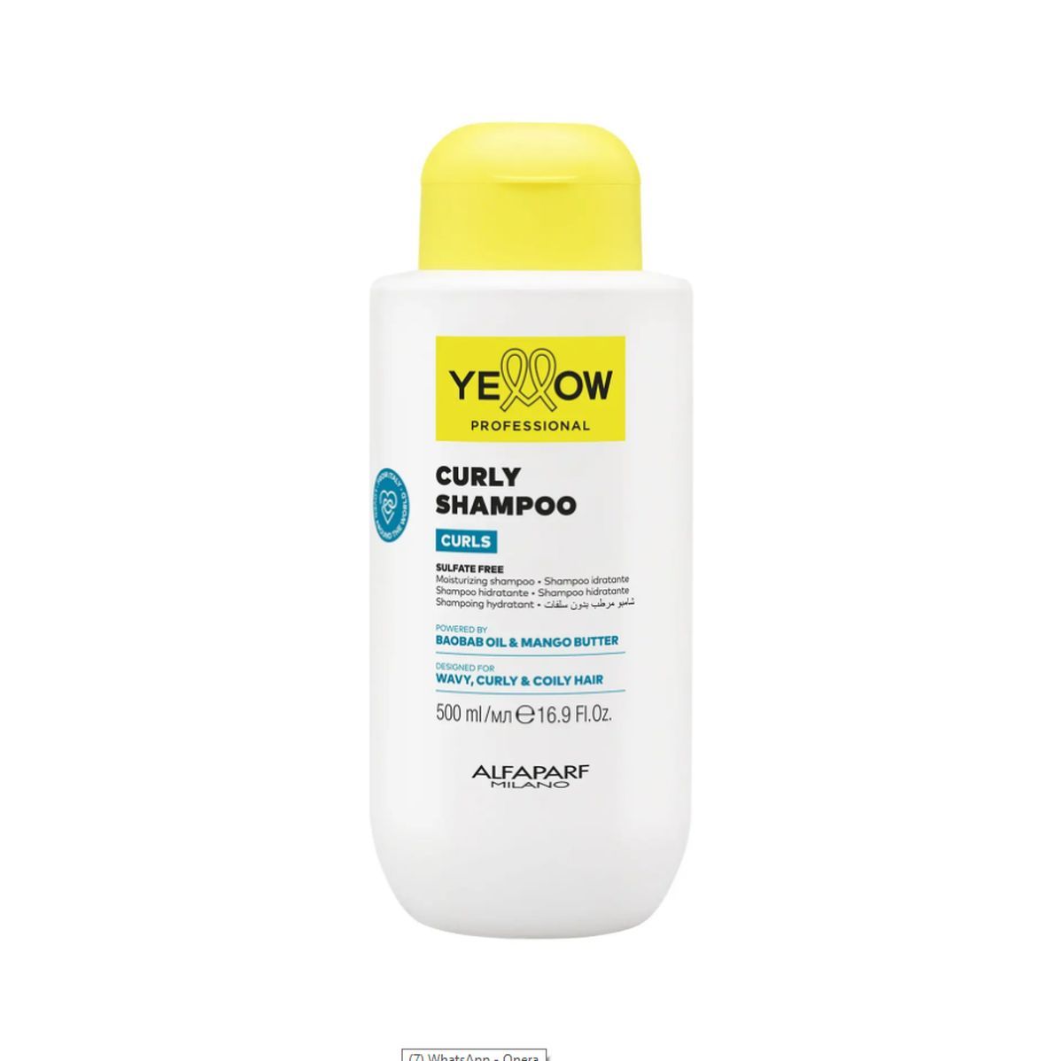 KIT SHAMPOO CURLS YELLOW 500ML COM ESCOVA ANTIFRIZZ