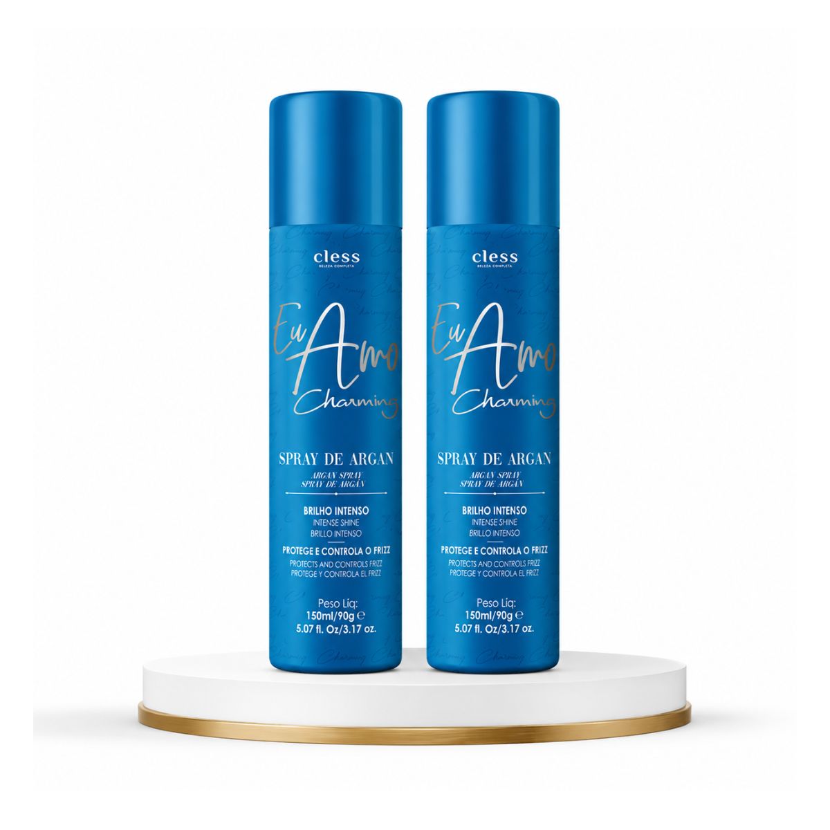 KIT CLESS 2 SPRAY DE BRILHO ARGAN EU AMO CHARMING CLESS 150ML