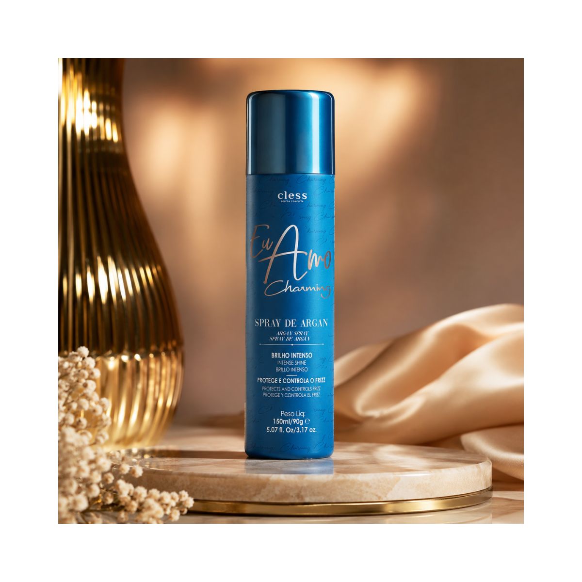 KIT CLESS 2 SPRAY DE BRILHO ARGAN EU AMO CHARMING CLESS 150ML